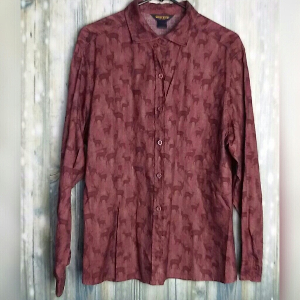Woolrich John Rich and Bros deer print button down